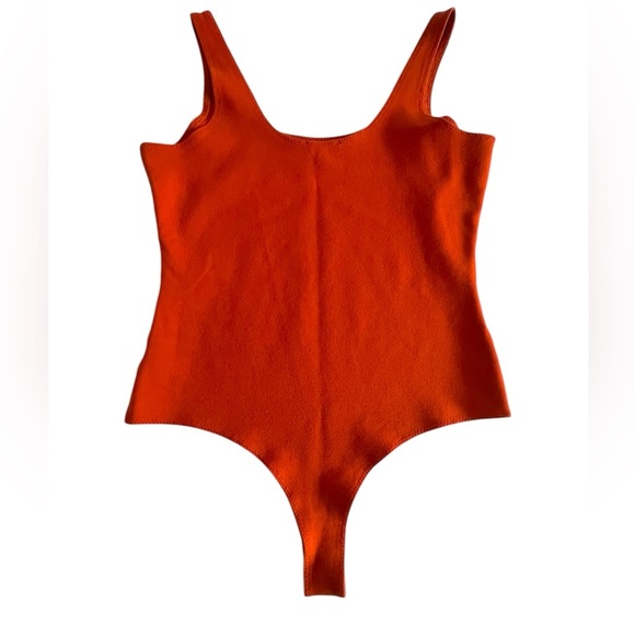Shinestar Vibrant Brunt Orange Bodysuit Tanktop Women’s Size:L Spring Casual - Picture 1 of 5
